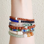 IMEL bracelet with multicolor satin glass beads