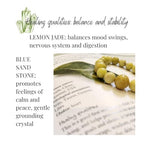 Indigo & Lime Beauty bracelet by IMEL Studio for balance and stability
