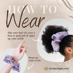 Lilac IMEL Studio scrunchie (100% silk)