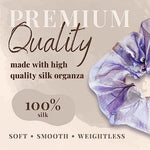Lilac IMEL Studio scrunchie (100% silk)