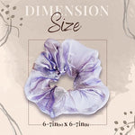 Lilac IMEL Studio scrunchie (100% silk)