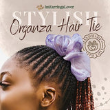 Lilac IMEL Studio scrunchie (100% silk)